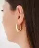 Bold Oval Halka Küpe