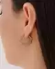 Çift Yönlü Halka Çiçek Küpe