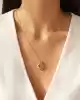 Damla Model Taşlı Altın Kolye