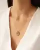 Damla Model Taşlı Altın Kolye