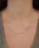 Desenli Altın Ataç Zincir Kolye