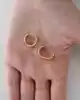 Desenli Altın Halka Küpe