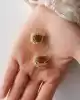 Desenli Bold Halka Küpe