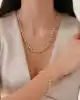 Dorika Detaylı Altın Zincir Kolye