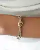 Dorika Toplu Altın Düğüm Bileklik