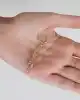 Dorika Toplu Altın Düğüm Küpe