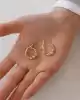 Dorika Toplu Altın Halka Küpe