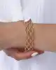 Dorika Toplu Altın Kelepçe Bileklik