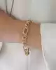 Dörtgen Zincirli Altın Bileklik