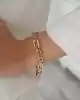 Dörtgen Zincirli Altın Bileklik