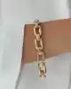 Dörtgen Zincirli Altın Bileklik