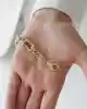 Dörtgen Zincirli Altın Bileklik