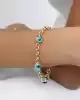 Dörtlü Göz Nazar Altın Bileklik