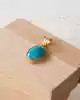 Firuze Taşlı Oval Kolye Ucu