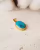 Firuze Taşlı Oval Kolye Ucu
