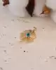 Göz Nazarlı Altın Yonca Kolye Ucu