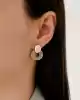 Halka Sallantılı Altın Küpe