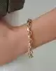 Halkalı Altın Zincir Bileklik