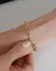 İki Renkli Dorikalı Altın Bileklik