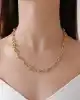 İki Renkli Dorikalı Altın Zincir Kolye
