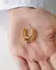 İkili Altın Halka Küpe