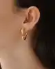 İkili Altın Halka Küpe