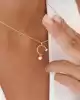 İnci Uçlu Halka Kolye