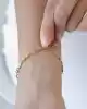 Kalp Kilit Sallantılı Altın Bileklik