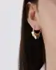 Kalp Sallantılı Altın Küpe