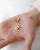 Kalp Sallantılı Altın Küpe