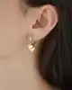 Kalp Sallantılı Altın Küpe