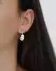 Kalp Sallantılı Altın Küpe
