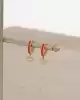 Kalp Sallantılı Altın Küpe