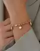 Kalp Sallantılı Altın Zincir Bileklik