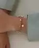 Kalp Sallantılı Altın Zincir Bileklik