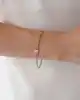Kalp ve Nazar Mineli Altın Zincir Bileklik