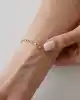 Kalp ve Nazar Mineli Altın Zincir Bileklik