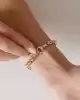 Kalp Yıldız Sallantılı Altın Bileklik