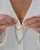 Kalp Yıldız Sallantılı Mix Zincir Bileklik