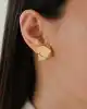 Kare Formlu Altın Vintage Küpe