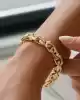 Kare Zincir Altın Bileklik