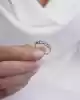 Karışık Baget Taşlı Altın Yüzük