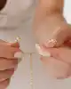 Kelepçe Bileklik Modelli Taşlı Şahmeran