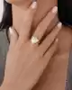 Kutup Yıldızı Beyaz Mineli Kalkan Yüzük