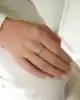 Mavi Mineli Altın Yüzük
