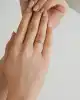 Mavi Oval Taşlı Altın Yüzük