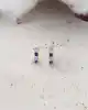 Mavi Taşlı Altın Çocuk Küpe