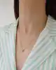 Mavi Taşlı Altın Kolye