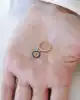 Mavi Taşlı Nazar Altın Küpe