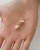 Maxi Altın Top Küpe